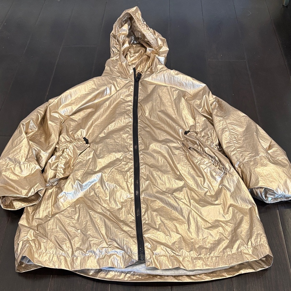 Kids Zara Gold Hooded Raincoat Size 10